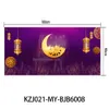 0,9 x 1,8 m Grand 2023 Ramadan musulman Lune Bannière Décorations Toile de fond Yard Sign Outdoor Backgroud Party Supplies avec quatre œillets en laiton