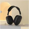 Fones de ouvido Fones de ouvido P9 Max Fones de ouvido sem fio Bluetooth Fones de ouvido para jogos de computador Headset Mounted Earmuffs Drop Delive Dhlr5