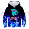 Moletons Masculinos Mr Wolf Beast Lightning Cat 3D Boy Oversized Sweatshirt Engraçado Harajuku Anime Roupas Diário Lounge Wear Impresso Pulôveres 230726