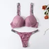 Set di reggiseni sexy nuova moda donna Lady Reggiseni invisibili Intimo Sexy Reggiseno sportivo senza tracce Lettera Strass Lingerie Tre quarti Cinghie regolate nuovo porno