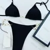 2023 Смешанные роскошные бренды женские дизайнеры бикини сетают сексуальные чистые ремешки для купальников, дамы купание костюмы плавать пляжные женские купальники бикини