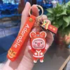 Keychains Chinese Wind Festival Lion Dance Key Chain Lucky Lions Keychain Silicone Bag Tassel Pendant Girl Boy Friends Keyring Gifts 2023Key Key