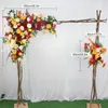 Decorative Flowers JAROWN Customize 1M Flower Row Orange Burgundy Artificial Wedding Background Decoration Christmas Home Party