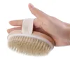 Wooden Oval Bath Brush Hand Grip SPA Shower Skins Care Soft Brushs Body Skin Massage Handing Grips