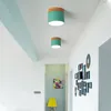 天井のライトベッドルームリビングルームのためのモダンなマカロンコライダー通路ロフトが北欧の家の装飾カラフルな木材ダウンライトシーリング