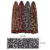 Scarves 150x50cm Retro Leopard Print Chiffon Silk Scarf Women Versatile Sunscreen Shawl Ladies Girls Neck Warmer Decorative Muffler