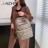 Rugzak gewatteerd katoen-geveedde nylon rhombisch rooster college bookbag mode winter casual draagbaar zacht voor vrouwelijke meisjes