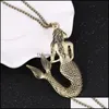 Anhänger Halsketten Meerjungfrau Halskette Bronze Kette Vipjewel Drop Lieferung Schmuck Anhänger Dhdcg