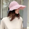 Wide Brim Hats Sun Hat UV Resistant Straw Weaving Decorative Outdoor Bow Women Causal Visor For Camping