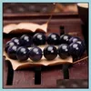 Crystal Factory Price Natural Blue Sandstone Round Stone Loose Beads For Bracelet Necklace Jewelry Making In Bk 4 6 8 10 12 Mm Drop D Otxkr