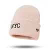 Berets NYC Embroidery 1987 Letter Beanies Hat Man Woman Cotton Fashion Winter Warm Cap Knit Outdoor Ski Cycling Hats