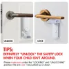 Baby Locks Latches# EUDEMON Door Lever Proofing Handle Childproofing Knob Easy to Install and Use VHB Adhesive 230203