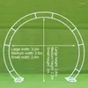 장식용 꽃 철분 큰 원 웨딩 아치가있는 기본 장식 단조 소품 이중 둥근 꽃 금속 야외 잔디 배경 스탠드