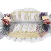 Cappelli a tesa larga Cappello a cilindro piatto estivo con fiori in pizzo Lolita Protezione solare Accessori per la testa francese in paglia per l'abbigliamento quotidiano R7RF