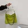 Sacs de soirée mode femmes sac à bandoulière en cuir PU bandoulière solide haute capacité fourre-tout sacs à main polyvalent femme sous le bras sac à main