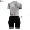 Racing Sets KafiCycling Female Monkey Promotion Elegant Triathlon Clothing To Brazil Summer Short Sleeve Bodysuit