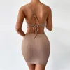 Vestidos casuais mulheres sexy verão moda color sling praia vestidos casual cor pura fria e confortável material