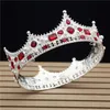 مشابك الشعر باريت بريق قطر الباروك الكبير الكريستال الأزهار التاج الرائع Tiaras Beauty Pageant Bride Accessorie