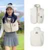 Outdoor TShirts Womens Golf Fuzzy Sherpa Fleece Jaqueta Leve Colete Aconchegante Sem Mangas Cardigan Zipper Colete Outerwear com Bolso 230203