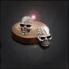 Stud Skeleton Earrings For Women Men Jewelry Halloween Ear Post Antique Sier Color Skl 1 Pair Drop Delivery Ottci