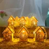 Decorações de Natal Led Wooden House Decoration for the Family Garden Party Wedding Holiday Tree 1