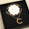 2023 Calidad de lujo Charm colgante suéter collar cadena larga en 18k chapado en oro tiene sello de caja PS7578A