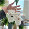 Keychains Lanyards Cute Cartoon 11 Cm Teddy Bear Dog Plush Stuffed Doll Keychain Car Key Holder Bag Pendant Toys For Kids Xmas Gif Oto7I