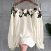 Femmes Blouses Tempérament Dames Tops Pour Femmes Patchwork Broderie Chemises Sexy Floral Chic Vintage Blouse 2023 Blusas Mujer De Moda