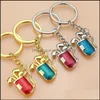 Key Rings Creative Golf Tube Pendant Keychain Stereo Simation Golfs Club Barrel Ring Giveaway Drop Delivery Jewelry Otc7O