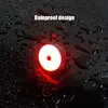 Bike Lights Red Led Rear Bicycle High Visibility Rechargebale Usb Tail Round Shape Multifunctional Flashing Lamps 230204