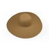 Breda randen hattar folable diskett strand sol för kvinnor stor halm hatt uv skydd vikbar skugga grossist p5