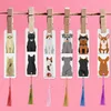 Bookmark 20 Pieces Sublimation Blank Bookmark Metal Blank Bookmarks with Hole and Tassels Sublimation Blank Bookmarks to Decorate DIY Cra 230203