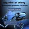 TWS Mini Wireless Earphone Clip-on Bone Conduction Bluetooth Headphones Touch Digital Display Sports Driver Earhook Headset Noise Canceling Game Earbuds Q80 BH12