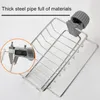 Hooks & Rails Adjustable Faucet Drainage Shelf Stainless Steel Storage Racks Kitchen Sundries Sponge Draining Rack For Bathroom Soap Holder