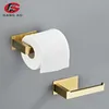 Acessório de banho Conjunto de hardware de banheiro dourado Conjunto de papel Towel Towel Rack Rock Ganche Toalha Barra Acessórios de banheiro em aço inoxidável Sem pregos 230203