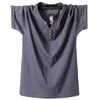 Men's T Shirts 2023 Brand Summer Cotton T-shirt Fashion Loose Collar Pure Men Plus Size 3XL 4XL 5XL 6XL 7XL 8XL Shirt