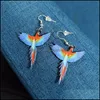 Charme mignon acrylique oiseau boucles d'oreilles pour les femmes drôle colibri Pigeon aigle hibou perroquet Animal goutte boucle d'oreille nouveauté livraison de bijoux Otfka