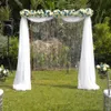 Party Decoration Sheer Curtain Wedding Arch Drapping Fabric Sheer Chiffon Backdrop Curtain Drapery Ceremony Reception Swag Hanging Decoration 230204