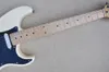 6 strängar Cream Electric Guitar med Maple Fretboard SSS Pickups Black PickGuard Customizable