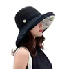 Geniş Memlu Şapkalar Güneş Şapkası UV Koruma Cilt Dostu Kadınlar Kova Yaz Gorras Seyahat Straw Beach Para Mujer