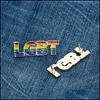 Pins Broches Ontwerp Emaille Lgbt Pride Voor Vrouwen Mannen Homo Lesbisch Regenboog Liefde Reversspeldjes Badge Mode-sieraden Accessoires In Bk Dr Otxm0