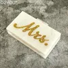 Evening Bags Letter Name Mrs Pearl White Gold Glitter Women Wedding Party Travel Lady Girls Female Clutches Acrylic Crossbody Bag 230204