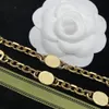 Fashion Designer Letter Chain Bracciale per donna set regalo 18k Orecchini in oro oro.