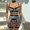 Résille Lingerie fétiche voir à travers Sexy ensemble sous-vêtements nu G-String Sexy Costume maille Transparent soutien-gorge culotte ensemble intime