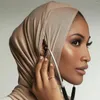 Scarves Style Soft Modal Cotton Cross-over Design Turban Solid Scarf Bandanas High Quality Muslim Hijab Jersey Easy To Wear Headband