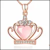 Collane con ciondolo Oceano Cuore Amore Collana Girocollo con ciondoli per donne Ragazze San Valentino Regalo di compleanno Cristalli corona Yzedibleshop Dr Dhkwu