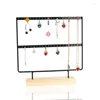 Jewelry Pouches 1Pc Black White Style Earrings Necklace Ring Pendant Bracelet Display Stand Tray Storage Racks Organizer Holder