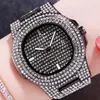 Wristwatches Gold Four Color Quartz Clock Fashion Square Starry Steel Band Watch Rhinestone Calendar Women's Watches Good Quality A3551