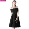 Festklänningar Elegant Black Short Cocktail Vestidos de Coctel Elegantes