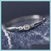 Pierścienie zespołowe eleganckie pierścionek zaręczynowy ślub w kształcie kobiety sier sier platowana biżuteria luksus Vipjewel Drop dostawa dh3fn